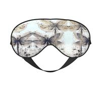 Comfortable Sleep Modern Dragonfly Print Eye Mask â€“ Full Eye Covers, Adjustable, Soft & Breathable for Travel, Meditation