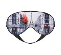 Comfortable Sleep Paris City Tree Eiffel Tower Art Print Eye Mask – Full Eye Covers, Adjustable, Soft & Breathable for Travel, Meditation