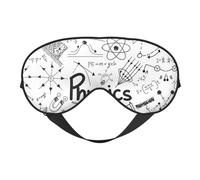 Comfortable Sleep Physics Print Print Eye Mask – Full Eye Covers, Adjustable, Soft & Breathable for Travel, Meditation