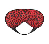 Comfortable Sleep Red Leopard Pattern Print Eye Mask – Full Eye Covers, Adjustable, Soft & Breathable for Travel, Meditation