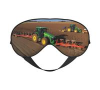 Comfortable Sleep Tractor Farm Print Eye Mask – Full Eye Covers, Adjustable, Soft & Breathable for Travel, Meditation