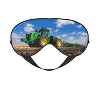 Comfortable Sleep Tractor Farm Print Eye Mask - Full Eye Covers, Adjustable, Soft & Breathable for Travel, Meditation