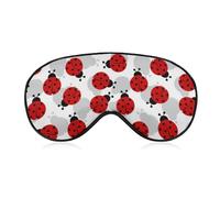 Comfortable Sleeping Eye Mask Cover,Adjustable Strap Sleep Eye Mask,Sleep Shade Cover for Travel Yoga Nap Compatible with Red Black Dots Ladybugs Pattern