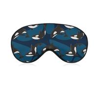 Comfortable Sleeping Eye Mask Cover,Adjustable Strap Sleep Eye Mask,Sleep Shade Cover for Travel Yoga Nap Compatible with Ocean Orca Killer Whale