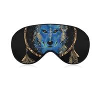 Comfortable Sleeping Eye Mask Cover,Adjustable Strap Sleep Eye Mask,Sleep Shade Cover for Travel Yoga Nap Compatible with Boho Totem Native American Wolf Dream Catcher