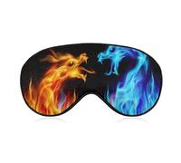 Comfortable Sleeping Eye Mask Cover,Adjustable Strap Sleep Eye Mask,Sleep Shade Cover for Travel Yoga Nap Compatible with Red Blue Ice Fire Flame Dragon