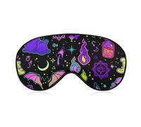 Comfortable Sleeping Eye Mask Cover,Adjustable Strap Sleep Eye Mask,Sleep Shade Cover for Travel Yoga Nap Compatible with Halloween Goth Witchy Witch