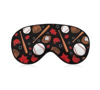 Comfortable Sleeping Eye Mask Cover,Adjustable Strap Sleep Eye Mask,Sleep Shade Cover for Travel Yoga Nap Compatible with Red Black Baseball