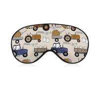 Comfortable Sleeping Mask, Airplane Travel Adjustable Strap Sleep Eye Mask, Farm Cars Tractor Truck