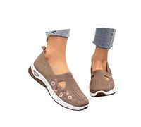 Comfortable Slip Breathable Soft Sole Lightweight Casual Shoes Coffee
