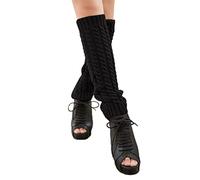 Comfortable Socks for Casual Daily Breathable Warm Woolen Leg For Autumn And Winter Boots For Calf Thermal Socks Breathable Gifts for Women Stretchy (Black, One Size)