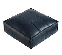 Comfortable Square Zen Floor Cushion - Blue PU Leather Meditation Pillow for Yoga & Relaxation - Stylish Indoor American-Style Chair (Medium Size)