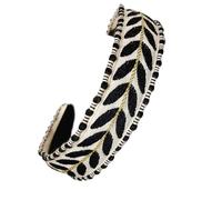 Comfortable Stretchy Headband Leaf Pattern Embroidery Breathable Cloth Hair Accessory Stylish Hair Ornament For Women Multi Color Hairband For Daily Use