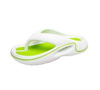 Comfortable Summer Flip Flops with Thick Soles Absorbing and Non Slip Outsole Slip for Indoor & Outdoor Holiday Summer Vocation (White, 7.5)