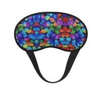Comfortable & Super Soft Colorful Butterfly Art Eye Mask with Adjustable Strap for Night Sleeping Trip Blindfold Game - No Pressure Eye Cover