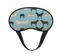 Comfortable & Super Soft Cute Labradors Yellow Chocolate Black Lab Pet Dogs Art Eye Mask with Adjustable Strap for Night Sleeping Trip Blindfold Game - No Pressure Eye Cover