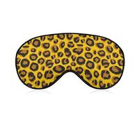 Comfortable & Super Soft Eye Mask 3D Eye Cover for Adult Kids Boys Teens, Cheetah Yellow Leopard Print Sleeping Mask for Sleep Shift Work Work, Machine Washable BlockLight