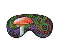 Comfortable & Super Soft Eye Mask 3D Eye Cover for Adult Kids Boys Teens, Psychedelic Mushrooms Magic World Trippy Art Sleeping Mask for Sleep Shift Work Work, Machine Washable BlockLight