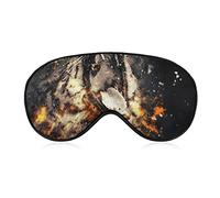Comfortable & Super Soft Eye Mask 3D Eye Cover for Girls Women Kids, Silk Sleep Mask Sleeping Eye Mask Eye Cover with Adjustable Strap (Wild Tiger Roaring 3D Art Print)