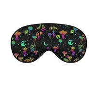 Comfortable & Super Soft Eye Mask 3D Eye Cover for Kids Girls Teens Women, Silk Sleeping Mask Lunch Break Traveling Sleeping Eye Mask Cover (Psychedelic Mushroom Trippy Magic Art)
