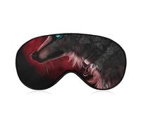 Comfortable & Super Soft Eye Mask Blindfold Eyeshade for Men Women Kids, Universe Galaxy Magical Wolf in The Space Art Sleep Mask for Night Sleeping Plane Meditation, Machine Washable