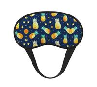 Comfortable & Super Soft Eye Mask for Naps Travel Yoga - Pineapples Moon Stars Blue Art Pressureless Traveling Sleeping Eye Mask Cover for Men Women Kids
