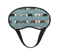 Comfortable & Super Soft Eye Mask for Travel/Naps/Yoga/Plane/Night - Australian Shepherds Dogs Art BlockOut Light Sleeping Eye Mask for Men Women and Kids