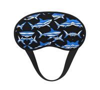 Comfortable & Super Soft Eye Mask for Travel Work Shift Sleep Naps - Blue Ocean Sea Shark Art Pressureless Traveling Sleeping Eye Mask Cover for Men Women Kids