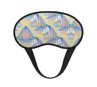 Comfortable & Super Soft Sleep Eye Mask for Sleep Plane Blindfold Game - Neon Unicorn Art Pressureless Eyeshade for Men Women Kids