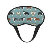 Comfortable & Super Soft Sleep Eye Mask for Sleeping Travel Shift Work & Meditation - Australian Shepherds Dogs Art Light Blocking Sleeping Eye Mask for Side Sleepers