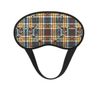 Comfortable & Super Soft Sleep Eye Mask for Sleeping Travel Shift Work & Meditation - Retro Scottish Tartan Plaid Art Light Blocking Sleeping Eye Mask for Side Sleepers