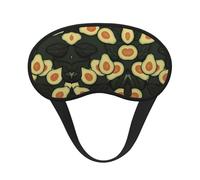 Comfortable & Super Soft Sleeping Mask for Travel/Naps/Yoga/Plane/Night - Avocado Pattern Blackout Traveling Sleeping Eye Mask Cover for Girls Women Kids
