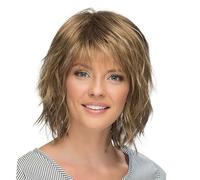 Comfortable Synthetic Curly Wigs With Breathable Cap Natural Color Versatile Work & Occasion Styling Fiber Wigs Women