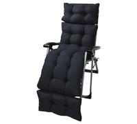 Comfortable Thick Outdoor Indoor Chair Cushs for Recliners & Rocking Chairs Anti Slip Str Sun Loun Cushs (70.87"x21.65") Black Padding