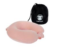 Comfortable Travel Neck Pillow with Memory Foam, Ideal for Planes, Cars & Home, Adjustable & Soft, Pink