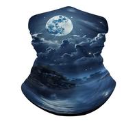 Comfortable Tube Scarf, Headwear Moonlit Night Non-Slip Neck Scarf for Sports Women Workout