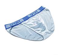 Comfortable U Convex Men's Briefs Mid Waist Elastic Underwear for Daily Use (XL White)