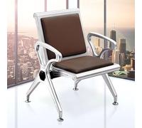 Comfortable Waiting Bench Set - Office Chairs with Backrest & Armrests, Premium Leather on Sturdy Steel Frame, Perfect for Lounges, Airports, & Public Spaces