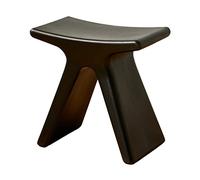 Comfortable Waterproof Anti Slip Plastic Low Stool for Bathroom Shower and Living Room 43.5×24×41.5cm Black