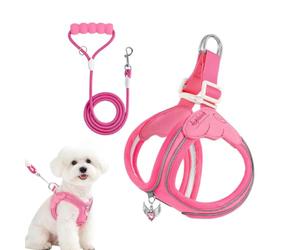 Comfortable Waterproof Dog Harness and Strap Set with Bands | Walking Harness for Small Dogs for Hiking Training Walking Running Park and Garden Spike