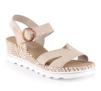 Comfortable wedge sandals Rieker W RKR595, beige