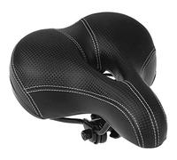 Comfortable Wide Bike Seat Cushion - Soft Padded Bicycle Saddle with Dual Shock-Absorbing Springs, Waterproof Cover, Ergonomic Design for Men & Women - Ideal for Road, Mountain & Cruiser Bikes