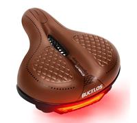 Comfortable Wide Bike Seat,large Bicycle Saddles with Light for Mountain | Comfortable&Dual Shock Absorption:Ultimate pressure relief for E-bikes/Hybrid/Traditional City bike.Waterproof & super-cozy