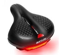 Comfortable Wide Bike Seat,large Bicycle Saddles with Light for Mountain | Comfortable&Dual Shock Absorption:Ultimate pressure relief for E-bikes/Hybrid/Traditional City bike.Waterproof & super-cozy