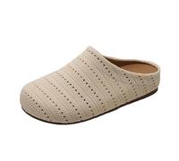 Comfortable Women's Shoes Women's Pack Toe Outer French Retro Sandals Slippers Breathable Half Slippers Women's Shoes Spring 2017, beige, 8.5 UK