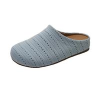 Comfortable Women's Shoes Women's Pack Toe Outer French Retro Sandals Slippers Breathable Half Slippers Women's Shoes Spring 2017, blue, 4 UK
