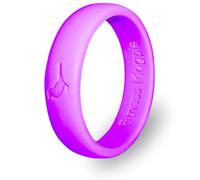 Comfortable Womens Silicone Ring, Modern Wedding Rings for Women, Hypoallergenic, Breathable, Non-Toxic, Flexible & Safe for Your Fingers, Outdoor Activities, Sports, Extreme Adventures. Purple. (7)