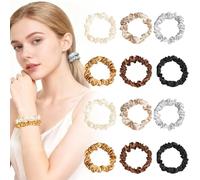 ComfortAce 12-Pack Satin Hair Scrunchies for Women - Soft Elastic Ponytail Holders, Perfect for Thick, Thin, & Curly Hair - Cute & Comfortable Hair Accessories