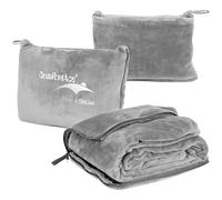 ComfortAce 2 in 1 Travel Blanket or Travel Pillow with Zipper, Multi-Functional Cushion Dual-Purpose Design for Ultimate Comfort and Adaptability, Twilight Grey