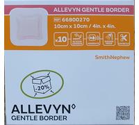 ComfortCare: ALLEVYN Gentle Border 10cm x 10cm x10 Adhesive Foam Dressing for Gentle Wound Healing